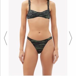 SOLID & STRIPED Camouflage Tanga Bikini Bottoms